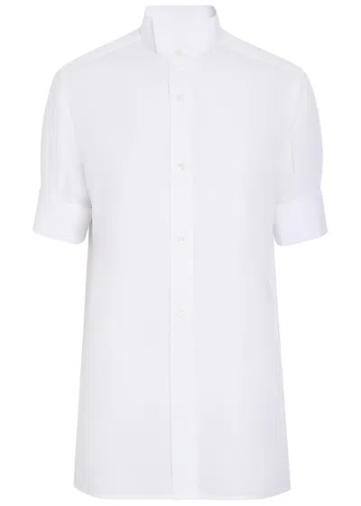 Maison Margiela Regular Fit Short Sleeve Shirt Snap Buttons In Gray
