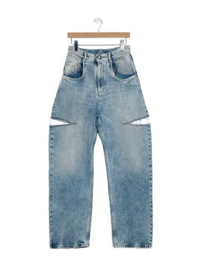 Pre-owned Maison Margiela High-rise Straight Leg Jeans In Blue