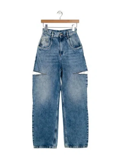 Pre-owned Maison Margiela High-rise Straight Leg Jeans In Blue