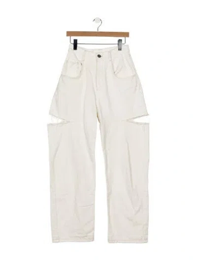 Pre-owned Maison Margiela High-rise Straight Leg Jeans In Neutrals