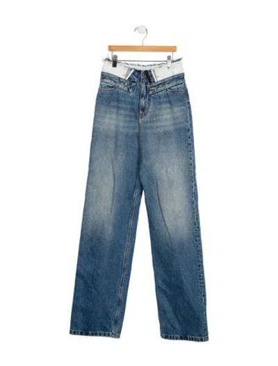 Pre-owned Maison Margiela High-rise Wide Leg Jeans In Blue