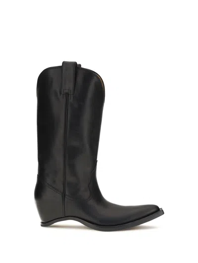 Maison Margiela High-top Texan Boots In Animal Print