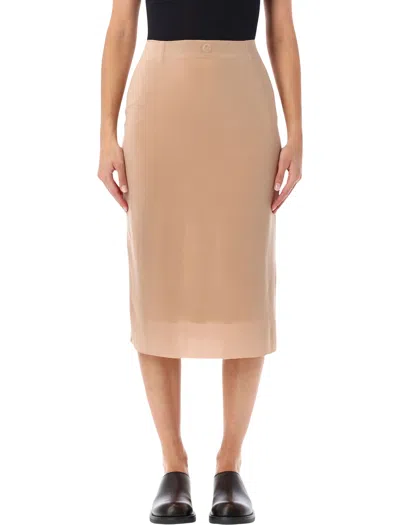 Maison Margiela Fusion Midi Pencil Skirt In Pink