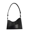 Maison Margiela Hobo' Black Embossed Leather Bag In Black