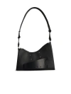 Maison Margiela Hobo' Black Embossed Leather Bag In Black