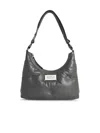 Maison Margiela 'hobo Glam Slam' Small Bag In Pebble Grey Leather Women In Gray