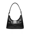 Maison Margiela Black Nappa Leather Small Glam Slam Hobo Shoulder Bag In Black