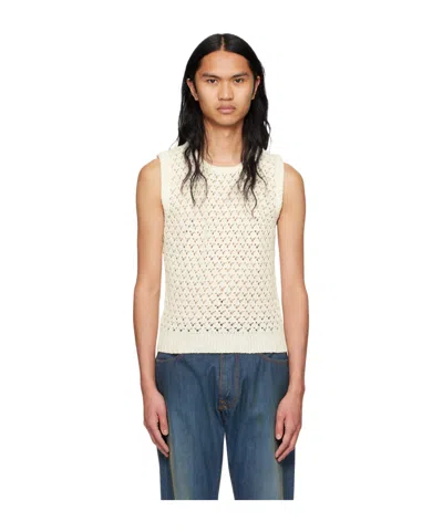 Maison Margiela Hollow Design Vest In Multicolor