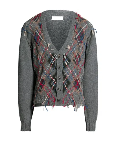 Maison Margiela Hollowed-out Sweater In Gray