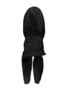 Maison Margiela Hooded Zip-up Scarf In Black