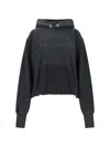 Maison Margiela Embroidered Logo Jersey Cropped Hoodie