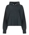 Maison Margiela Embroidered Logo Jersey Cropped Hoodie In Black