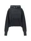 Maison Margiela Embroidered Logo Jersey Cropped Hoodie