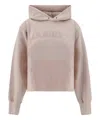 Maison Margiela Beige Embroidered Logo Sweatshirt In Pink