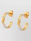 Maison Margiela Numerical Hoop Earrings With Diamond Accessories In Gold
