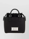 MAISON MARGIELA HORIZONTAL LEATHER TOTE WITH TOP HANDLE AND DETACHABLE STRAP
