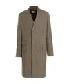 Maison Margiela Houndstooth-pattern Single-breasted Coat In Brown