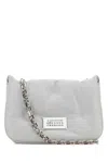 Maison Margiela Ice Nappa Leather Small Glam Slam Flap Crossbody Bag In White