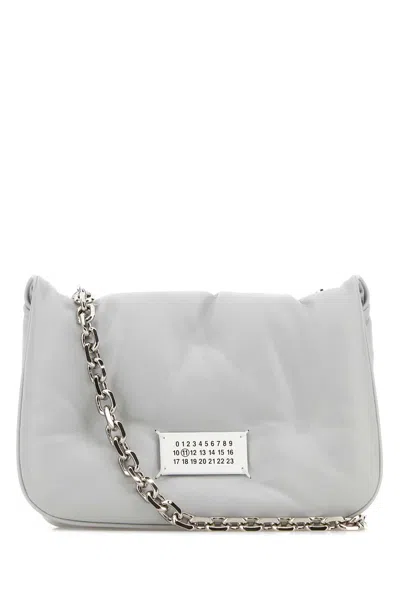 Maison Margiela Ice Nappa Leather Small Glam Slam Flap Crossbody Bag In Glacial