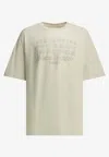 Maison Margiela Crew-neck T-shirt With Logo T-shirts White In Gray