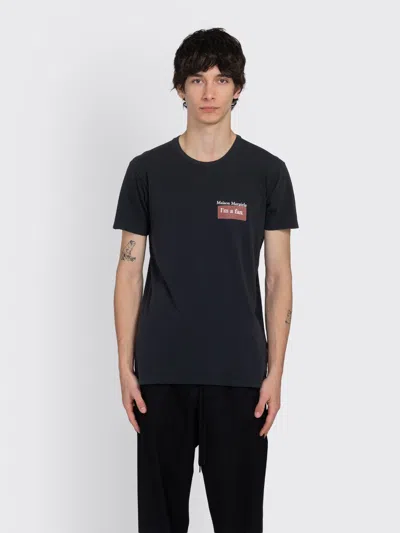 Maison Margiela Overdyed Cotton I M A Fan T-shirt In Black