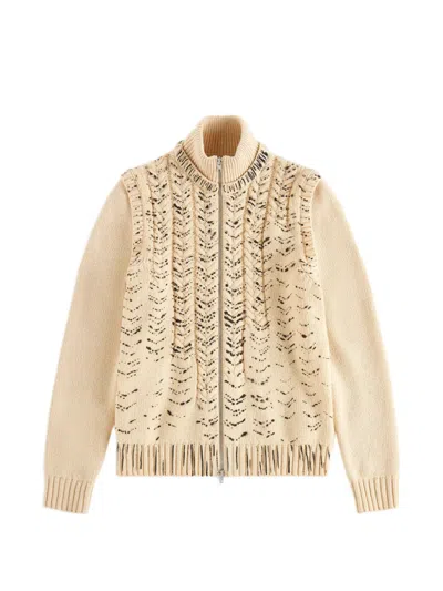 Maison Margiela Cardigan Mit Tinten-print In Neutral