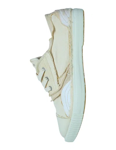 Maison Margiela Inside-out Canvas Sneakers In Beige