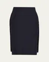 Maison Margiela Inside-out Midi Pencil Skirt In Blue
