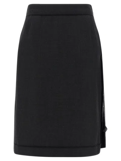 Maison Margiela Inside-up Skirt Skirts Multicolor In Black