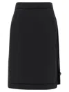 Maison Margiela Inside-up Skirt Skirts Multicolor In Black