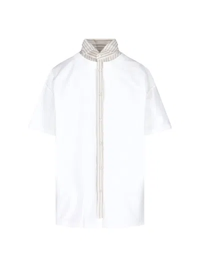 MAISON MARGIELA INVERTED SHIRT - WHITE & BEIGE