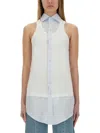 Maison Margiela Inverted Shirt In Blue
