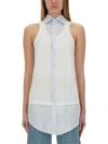 Maison Margiela Women's Inverted Shirt In White