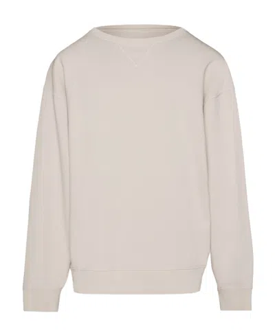 Maison Margiela Invitation Cotton Sweatshirt In Nude