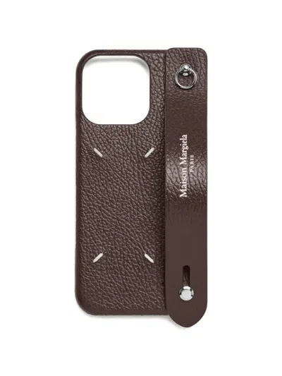 Maison Margiela Iphone 16 Pro Max Ring Phone Cover In Brown