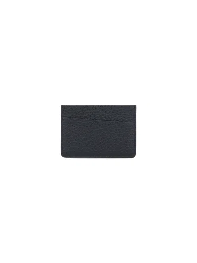 Maison Margiela Italian Leather Wallet With Viscose Lining In Black