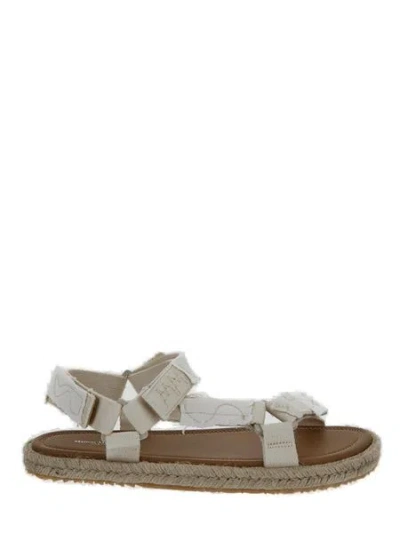 Maison Margiela Ivory Canvas Trekking Sandals