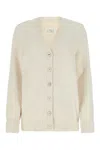 Maison Margiela Ivory Cotton Blend Oversize Cardigan In Neutral