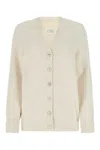 Maison Margiela Ivory Cotton Blend Oversize Cardigan In Neutral