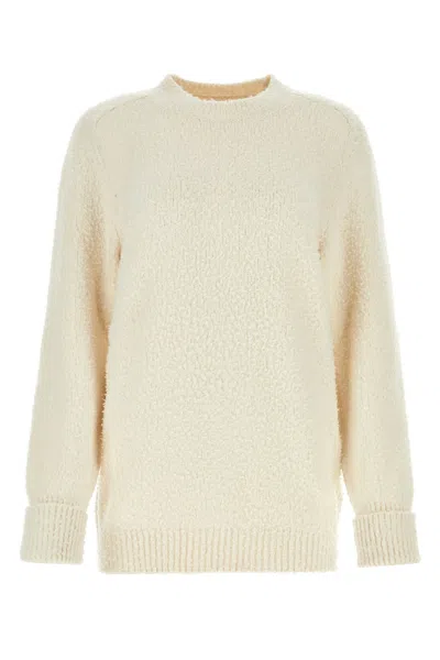MAISON MARGIELA IVORY COTTON BLEND SWEATER