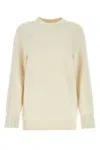 Maison Margiela Cotton Blend Crew Neck Sweater With Textured Finish