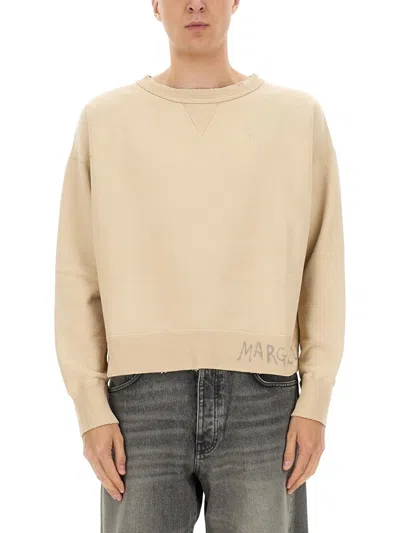 Maison Margiela Ivory Cotton Sweatshirt