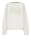 Maison Margiela Crewneck Sweatshirt With Topstitched Log