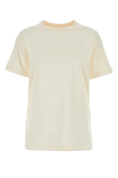 Maison Margiela Ivory Cotton T-shirt In Bianco