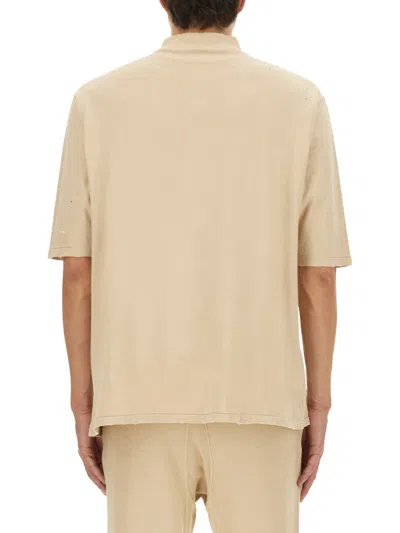 Maison Margiela Ivory Cotton T-shirts In Neutral
