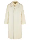 Maison Margiela Cotton Trench Coat With Point Collar And Side Pockets In Ivory