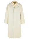 Maison Margiela Cotton Trench Coat With Point Collar And Side Pockets In Beige