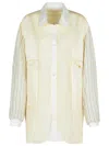 Maison Margiela Striped Sleeve Jacket Front Pockets