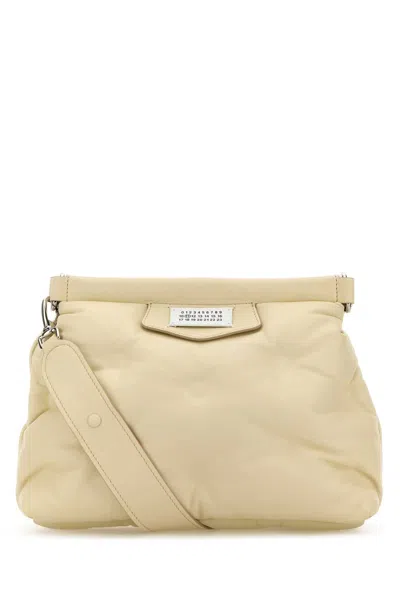 Maison Margiela Ivory Nappa Leather Small Glam Slam Classique Crossbody Bag In Neutral