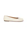 Maison Margiela 'tabi' White Ballerina Flats With Split-toe In Nappa Leather Woman  In White